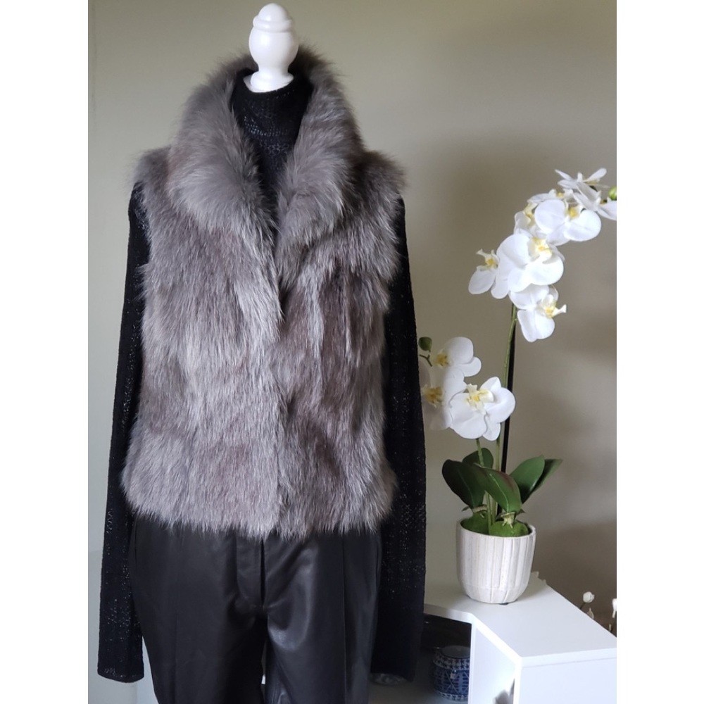 Pre-owned Reversible and Multiple Ways to Wear Fur & Leather Vest in XLNT Cond. - Picture 2 of 15